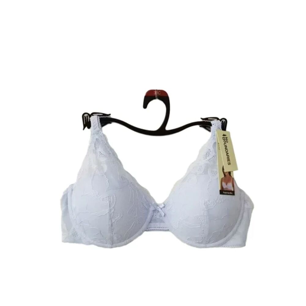 No Boundaries Bow Lace Half Cup Bra, Women's 38D